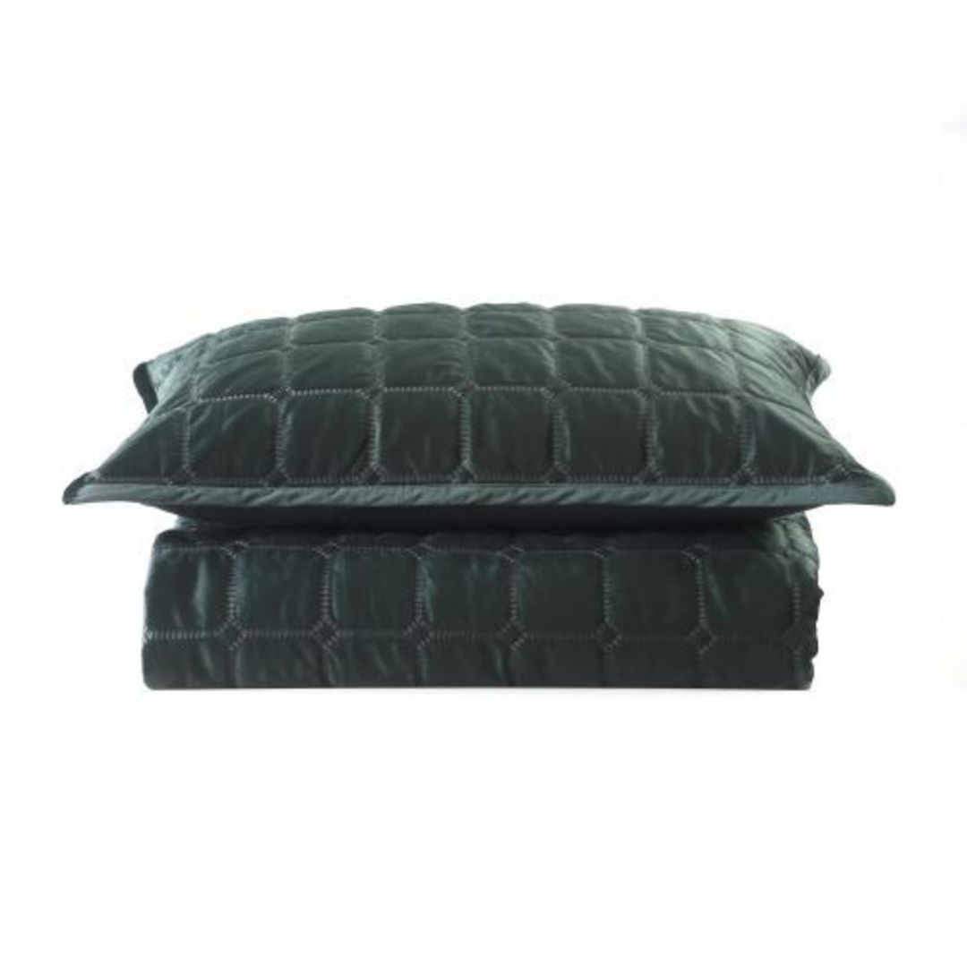 MM Linen - Meeka - Quilted Comforter Set  - Large / Eurocase Set - Sycamore image 1
